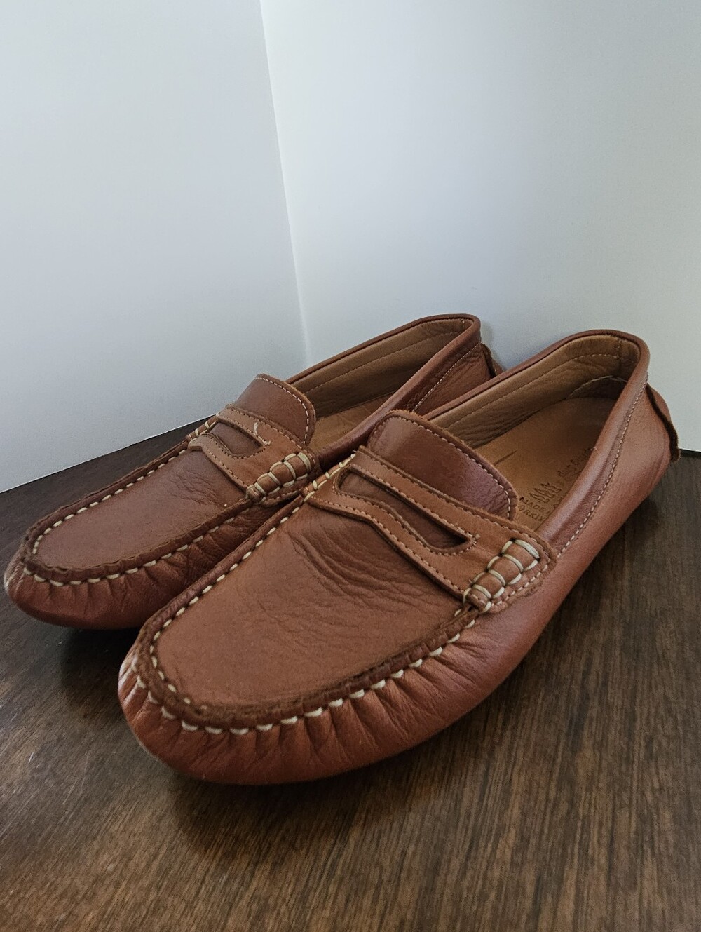 Spring Step Audette Mocassins Reddish Brown Leather Loafers Womens Size 39